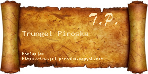 Trungel Piroska névjegykártya