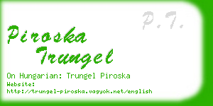 piroska trungel business card